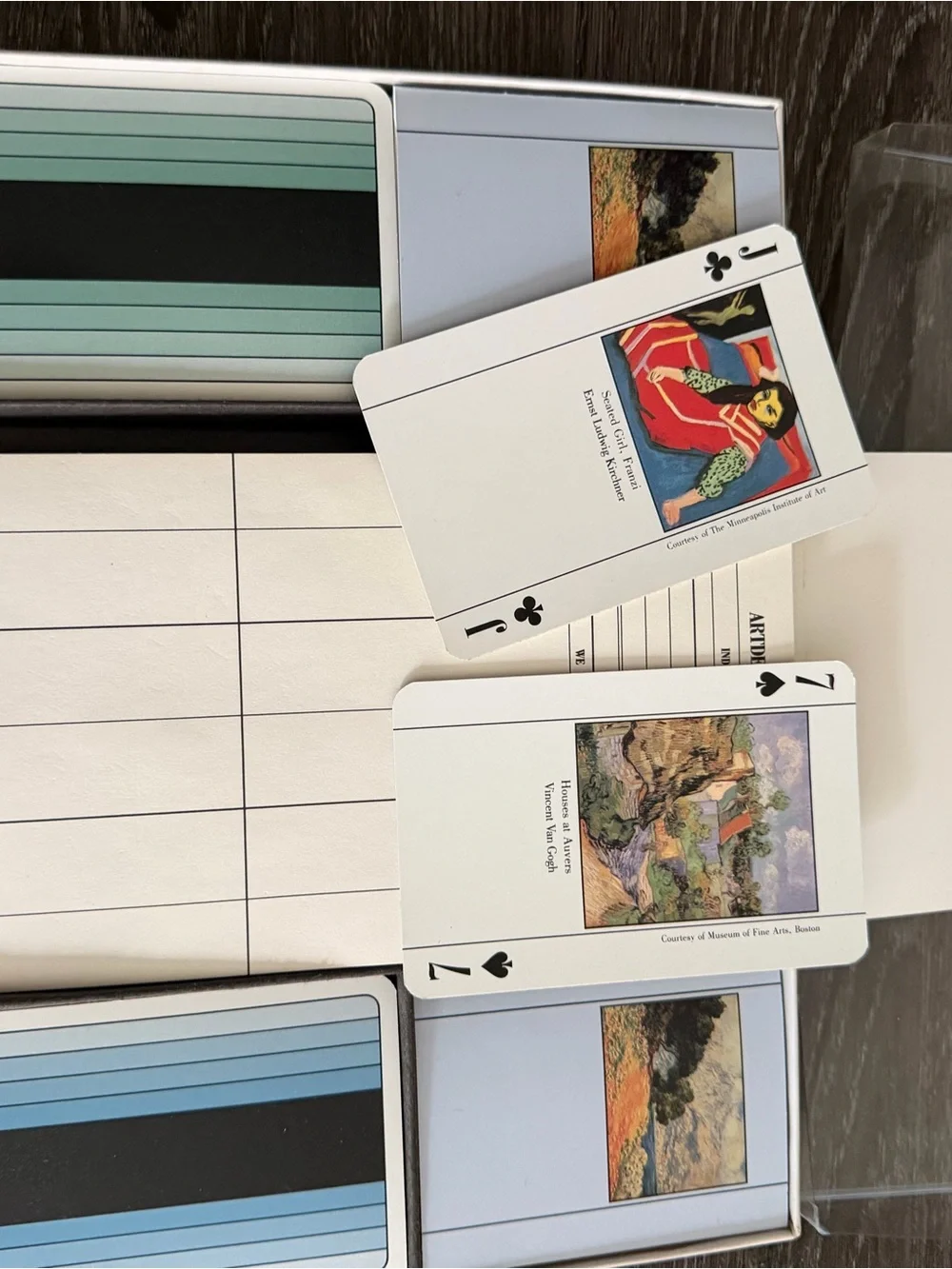 Vintage ArtDeck Bridge Set Fine Art Playing Cards Monet Renoir Van Gogh Picasso